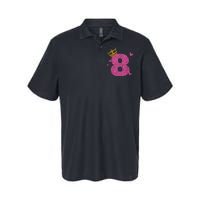 8th Birthday Crown 8 Years Old Bday Softstyle Adult Sport Polo