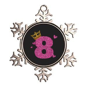 8th Birthday Crown 8 Years Old Bday Metallic Star Ornament