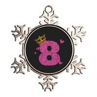 8th Birthday Crown 8 Years Old Bday Metallic Star Ornament