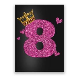 8th Birthday Crown 8 Years Old Bday Poster