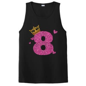 8th Birthday Crown 8 Years Old Bday PosiCharge Competitor Tank