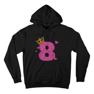 8th Birthday Crown 8 Years Old Bday Tall Hoodie