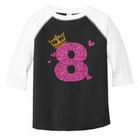 8th Birthday Crown 8 Years Old Bday Toddler Fine Jersey T-Shirt