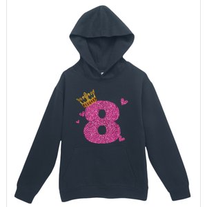 8th Birthday Crown 8 Years Old Bday Urban Pullover Hoodie