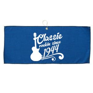 80th Birthday Classic Rockin Since 1944 Large Microfiber Waffle Golf Towel