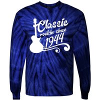 80th Birthday Classic Rockin Since 1944 Tie-Dye Long Sleeve Shirt