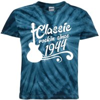 80th Birthday Classic Rockin Since 1944 Kids Tie-Dye T-Shirt