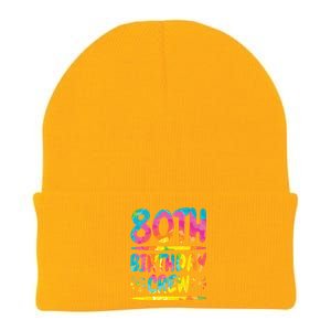 80th Birthday Crew Family, 80th Birthday Party Friends Group Knit Cap Winter Beanie