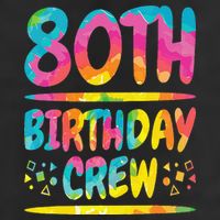 80th Birthday Crew Family, 80th Birthday Party Friends Group 7 Panel Mesh Trucker Snapback Hat