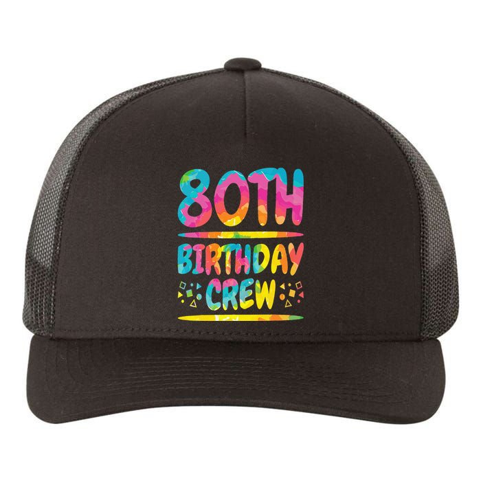 80th Birthday Crew Family, 80th Birthday Party Friends Group Yupoong Adult 5-Panel Trucker Hat