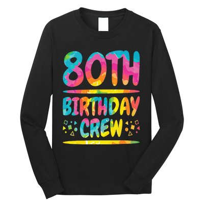 80th Birthday Crew Family, 80th Birthday Party Friends Group Long Sleeve Shirt