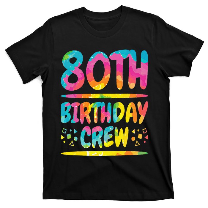 80th Birthday Crew Family, 80th Birthday Party Friends Group T-Shirt