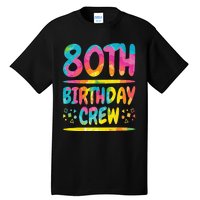 80th Birthday Crew Family, 80th Birthday Party Friends Group Tall T-Shirt