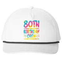 80th Birthday Crew Family, 80th Birthday Party Friends Group Snapback Five-Panel Rope Hat