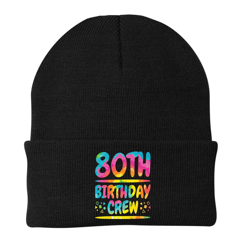 80th Birthday Crew Family, 80th Birthday Party Friends Group Beanie