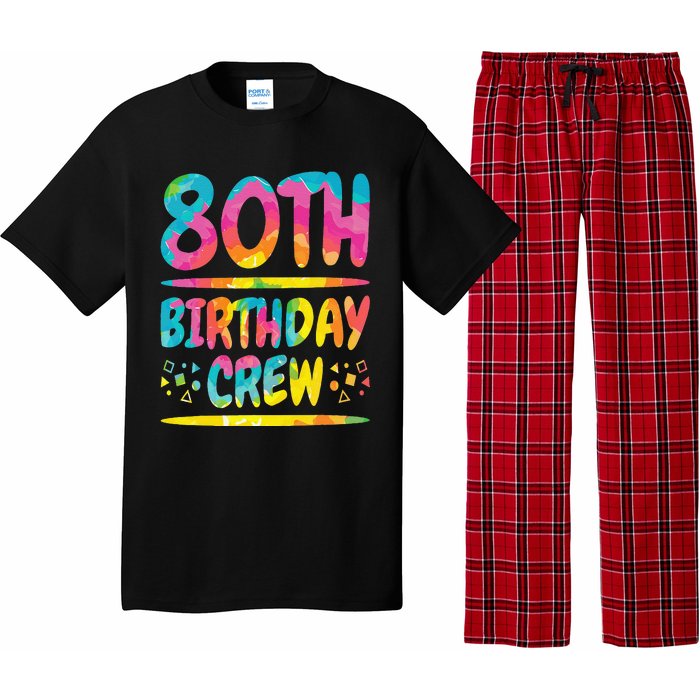 80th Birthday Crew Family, 80th Birthday Party Friends Group Pajama Set