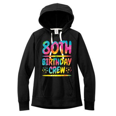 80th Birthday Crew Family, 80th Birthday Party Friends Group Women's Fleece Hoodie