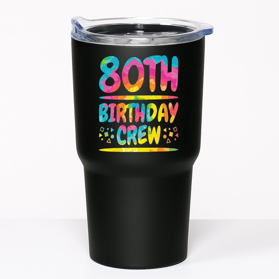 80th Birthday Crew Family, 80th Birthday Party Friends Group Tumbler