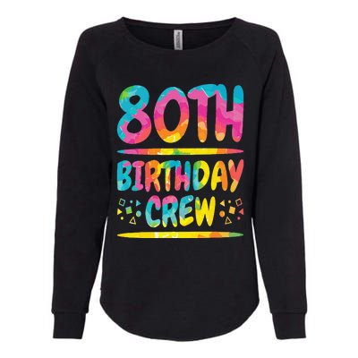 80th Birthday Crew Family, 80th Birthday Party Friends Group Womens California Wash Sweatshirt