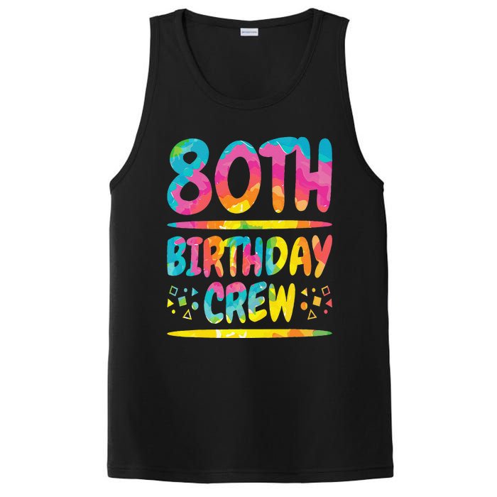 80th Birthday Crew Family, 80th Birthday Party Friends Group PosiCharge Competitor Tank