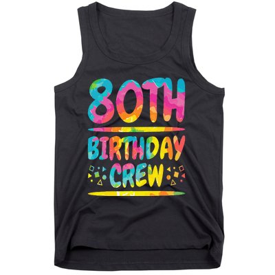 80th Birthday Crew Family, 80th Birthday Party Friends Group Tank Top