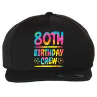 80th Birthday Crew Family, 80th Birthday Party Friends Group Wool Snapback Cap