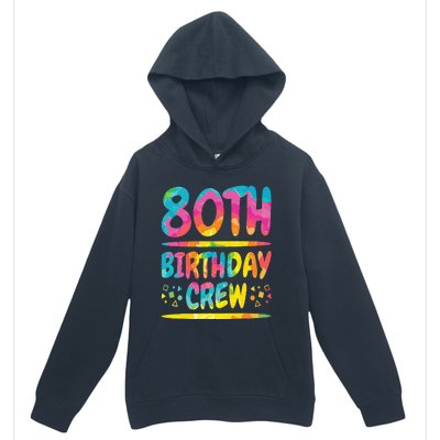 80th Birthday Crew Family, 80th Birthday Party Friends Group Urban Pullover Hoodie