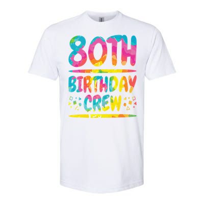 80th Birthday Crew Family, 80th Birthday Party Friends Group Softstyle CVC T-Shirt