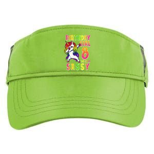 8th Birthday Dabbing Unicorn 8 Years Old & Still SASSY Adult Drive Performance Visor