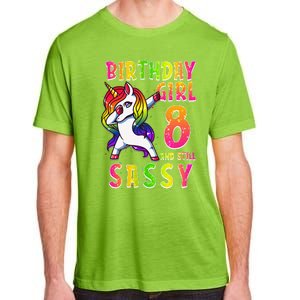 8th Birthday Dabbing Unicorn 8 Years Old & Still SASSY Adult ChromaSoft Performance T-Shirt