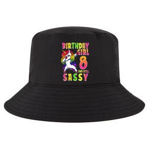 8th Birthday Dabbing Unicorn 8 Years Old & Still SASSY Cool Comfort Performance Bucket Hat