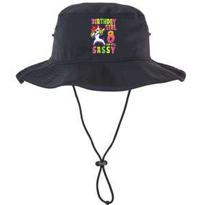 8th Birthday Dabbing Unicorn 8 Years Old & Still SASSY Legacy Cool Fit Booney Bucket Hat