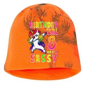 8th Birthday Dabbing Unicorn 8 Years Old & Still SASSY Kati - Camo Knit Beanie