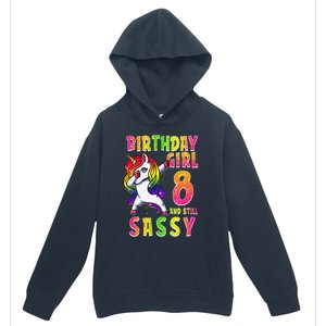 8th Birthday Dabbing Unicorn 8 Years Old & Still SASSY Urban Pullover Hoodie