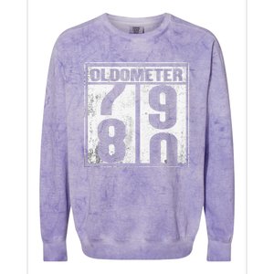 80th Birthday Eighty Years Old 80 Oldometer 7980 Retiring Colorblast Crewneck Sweatshirt