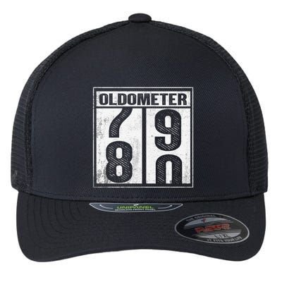 80th Birthday Eighty Years Old 80 Oldometer 7980 Retiring Flexfit Unipanel Trucker Cap