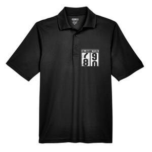 80th Birthday Eighty Years Old 80 Oldometer 7980 Retiring Men's Origin Performance Pique Polo