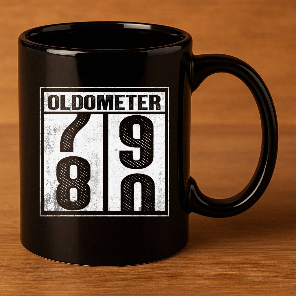 80th Birthday Eighty Years Old 80 Oldometer 7980 Retiring 11oz C Handle Ceramic Mug