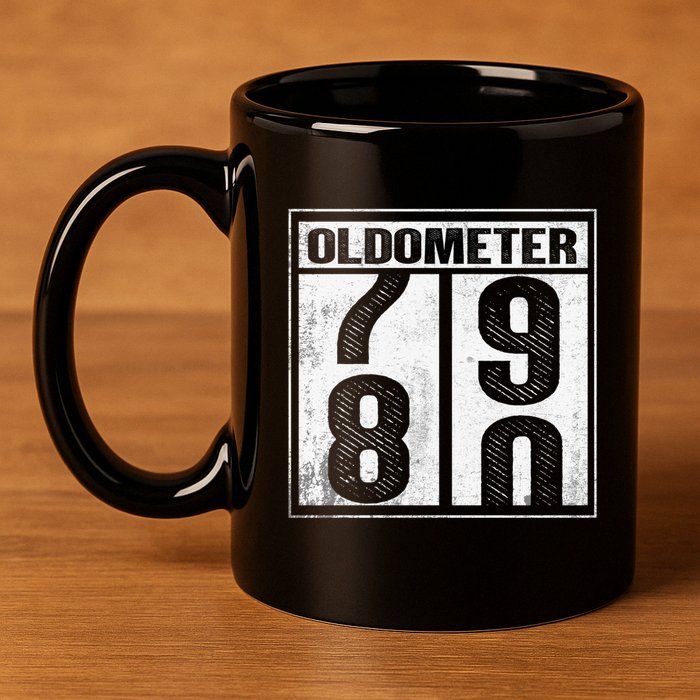 80th Birthday Eighty Years Old 80 Oldometer 7980 Retiring 11oz C Handle Ceramic Mug