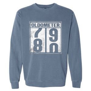 80th Birthday Eighty Years Old 80 Oldometer 7980 Retiring Garment-Dyed Sweatshirt