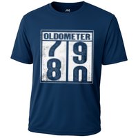 80th Birthday Eighty Years Old 80 Oldometer 7980 Retiring Cooling Performance Crew T-Shirt