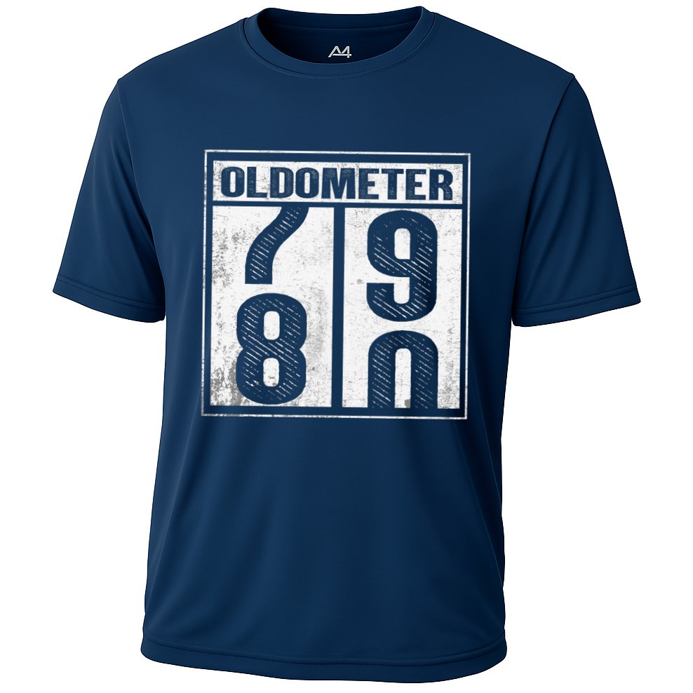 80th Birthday Eighty Years Old 80 Oldometer 7980 Retiring Cooling Performance Crew T-Shirt
