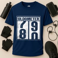 80th Birthday Eighty Years Old 80 Oldometer 7980 Retiring Cooling Performance Crew T-Shirt