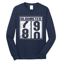 80th Birthday Eighty Years Old 80 Oldometer 7980 Retiring Long Sleeve Shirt