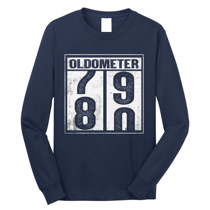 80th Birthday Eighty Years Old 80 Oldometer 7980 Retiring Long Sleeve Shirt