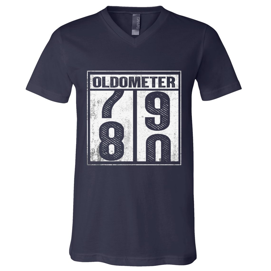 80th Birthday Eighty Years Old 80 Oldometer 7980 Retiring V-Neck T-Shirt