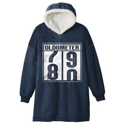 80th Birthday Eighty Years Old 80 Oldometer 7980 Retiring Hooded Wearable Blanket