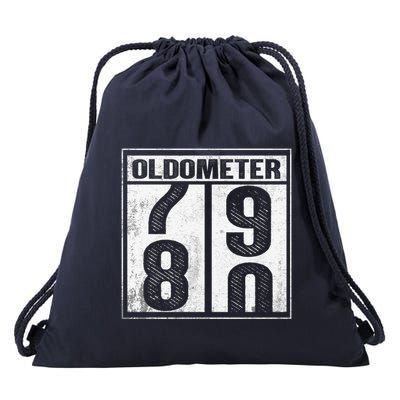 80th Birthday Eighty Years Old 80 Oldometer 7980 Retiring Drawstring Bag