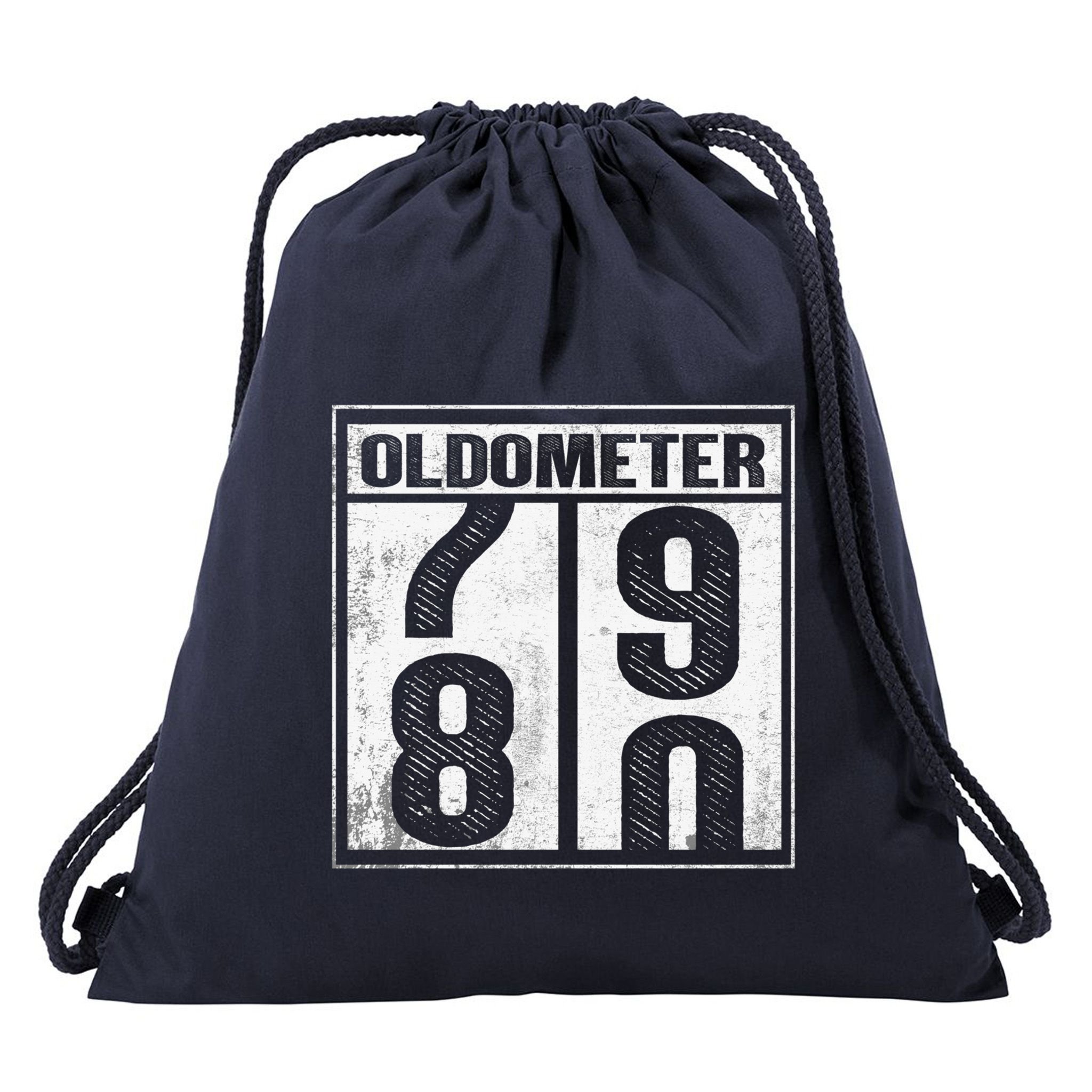 80th Birthday Eighty Years Old 80 Oldometer 7980 Retiring Drawstring Bag