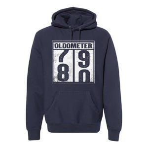 80th Birthday Eighty Years Old 80 Oldometer 7980 Retiring Premium Hoodie